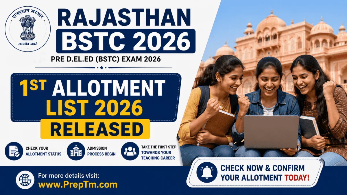 Rajasthan BSTC 1st Allotment List 2026 Released